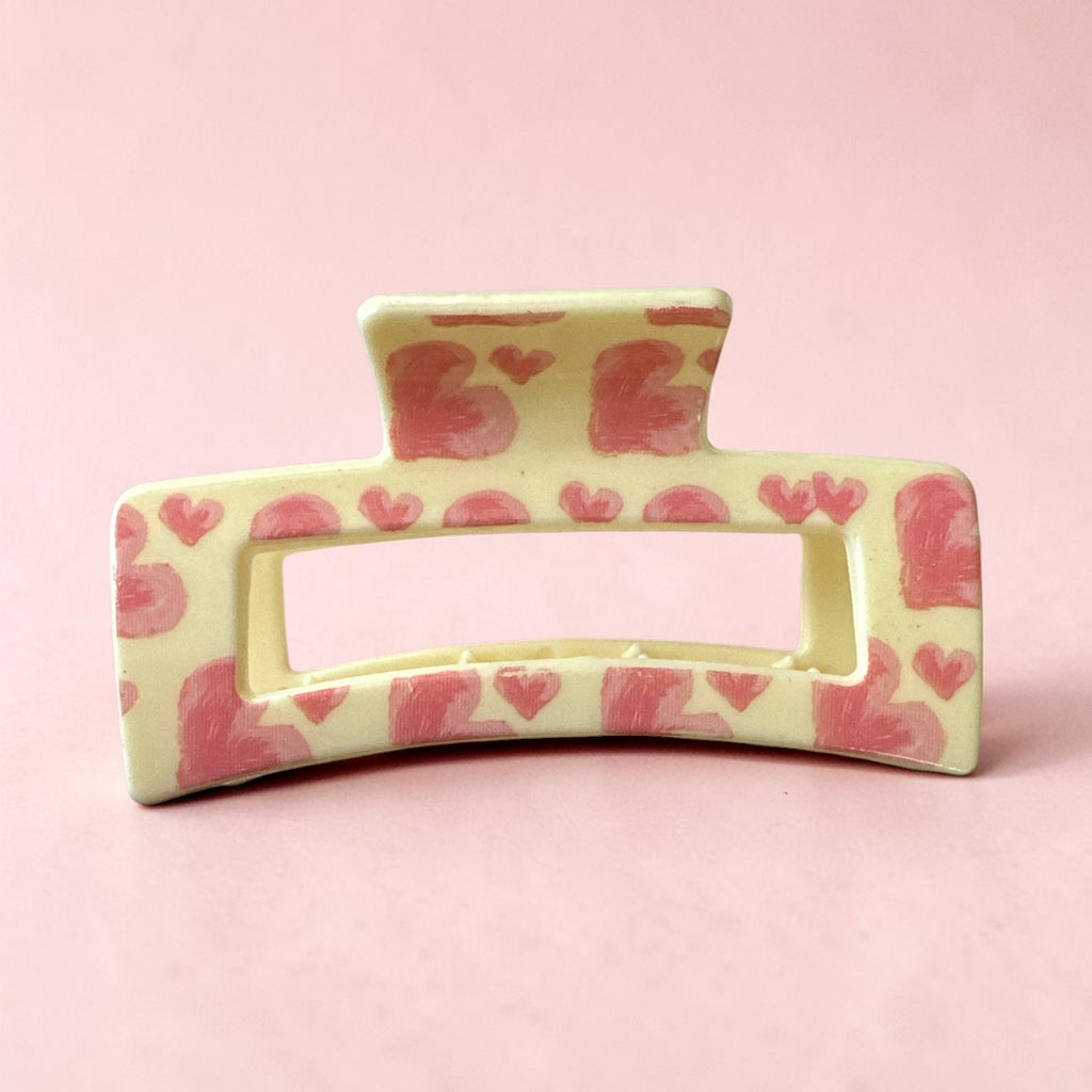 Pince à cheveux (motif coeur)
