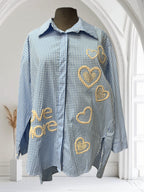 Blouse carreauté (Coeurs)