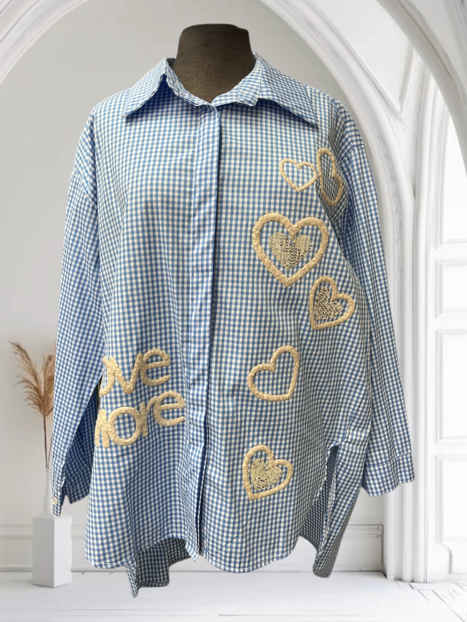 Blouse carreauté (Coeurs)