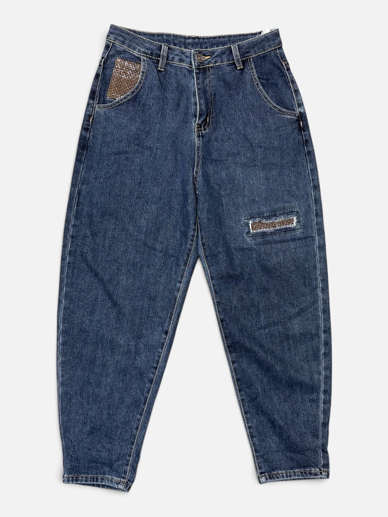 Jeans avec poches brillantes