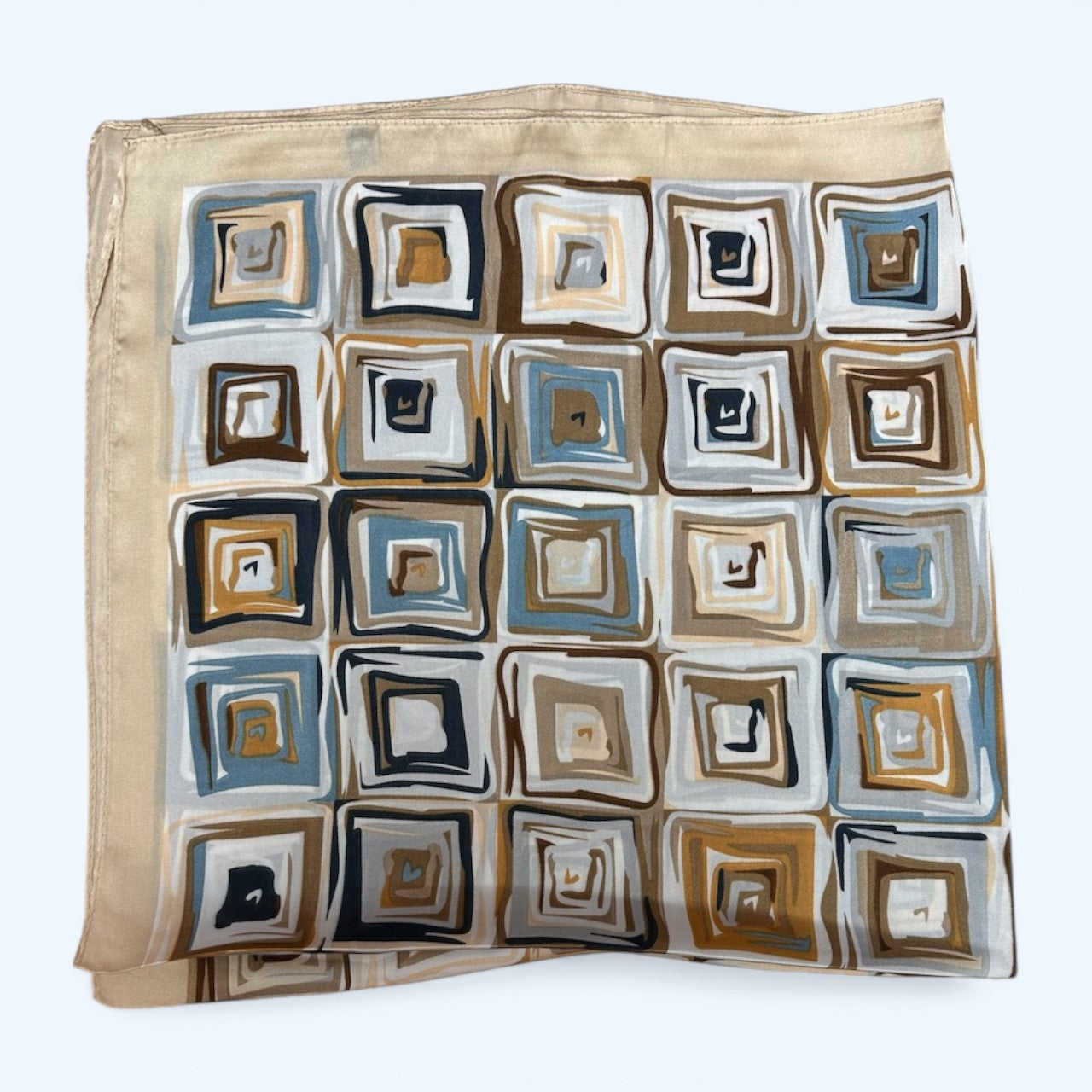 Foulard carré (motif de carrés)