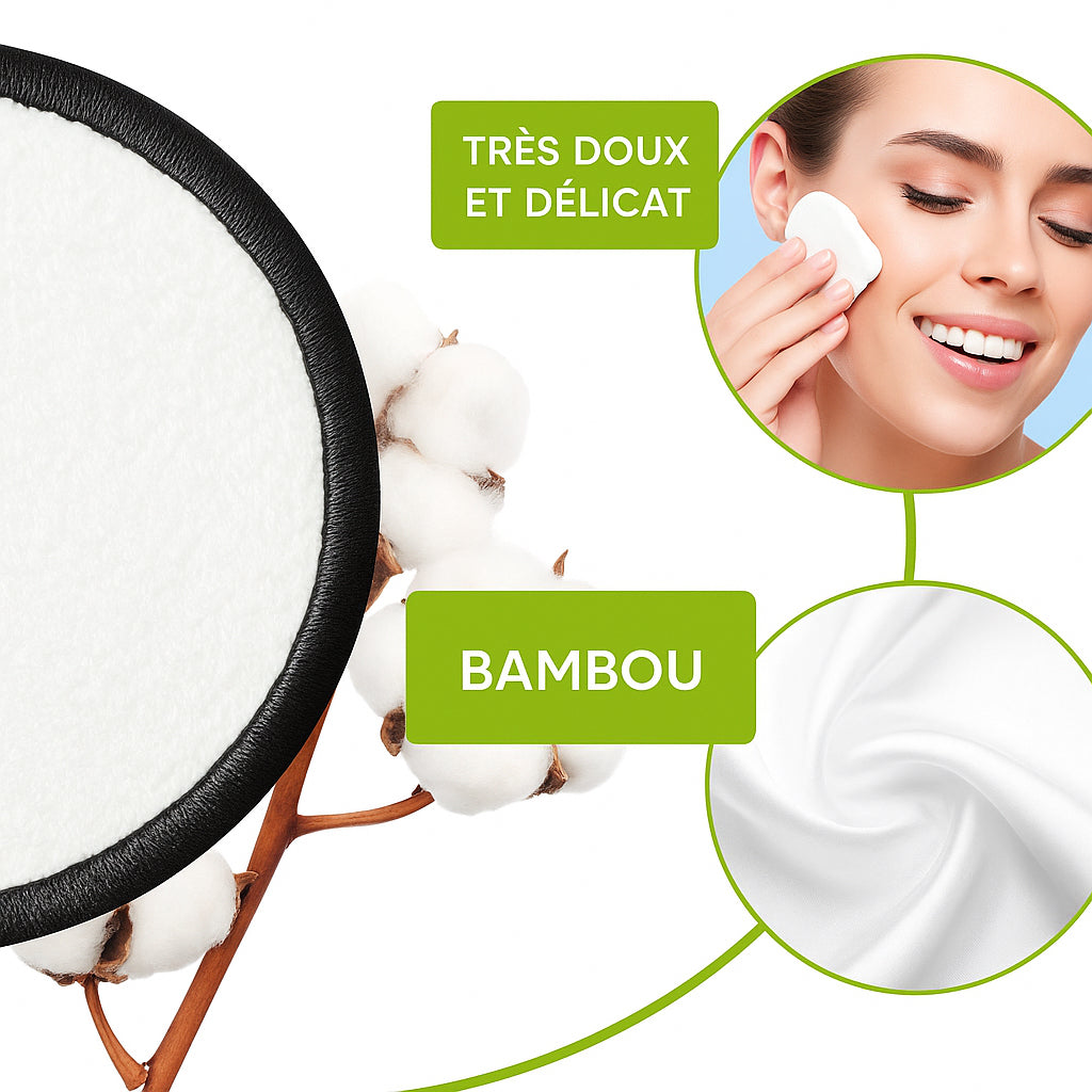 Tampon démaquillant en bamboo