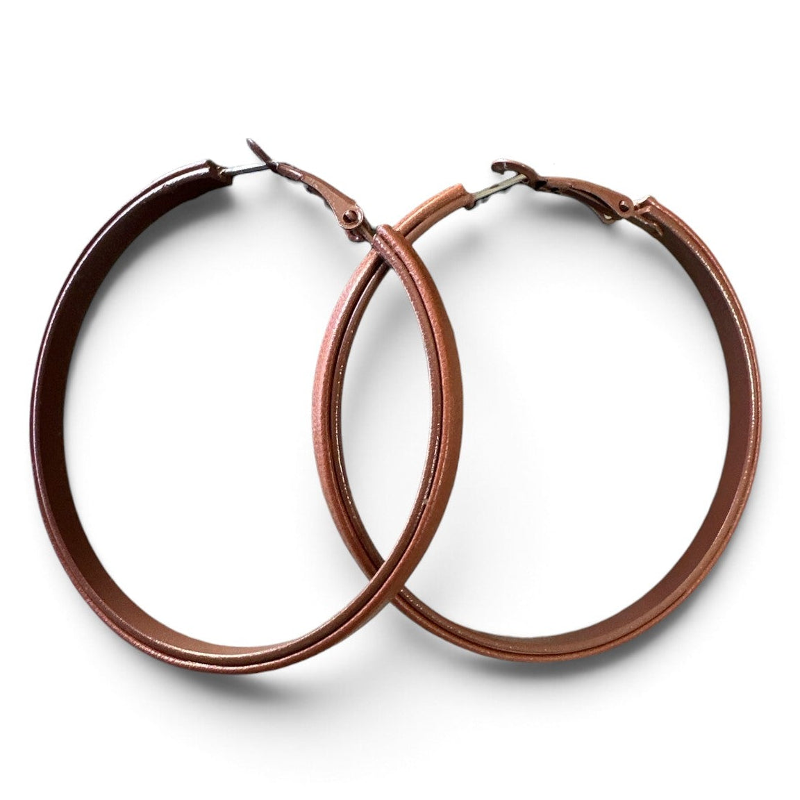 Boucle d'oreille anneaux de cuir