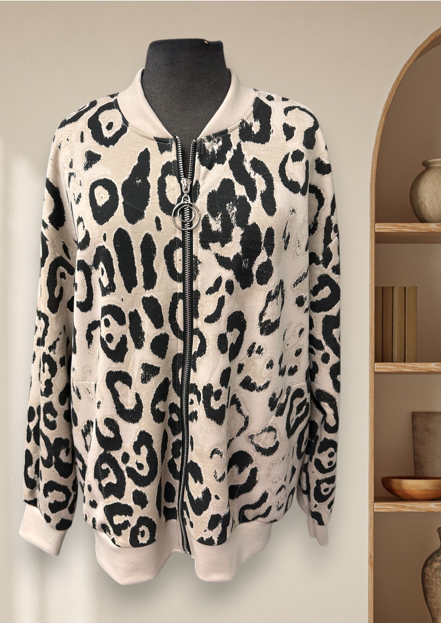 Veste bomber léopard