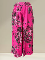 Pantalon fleuris en lin