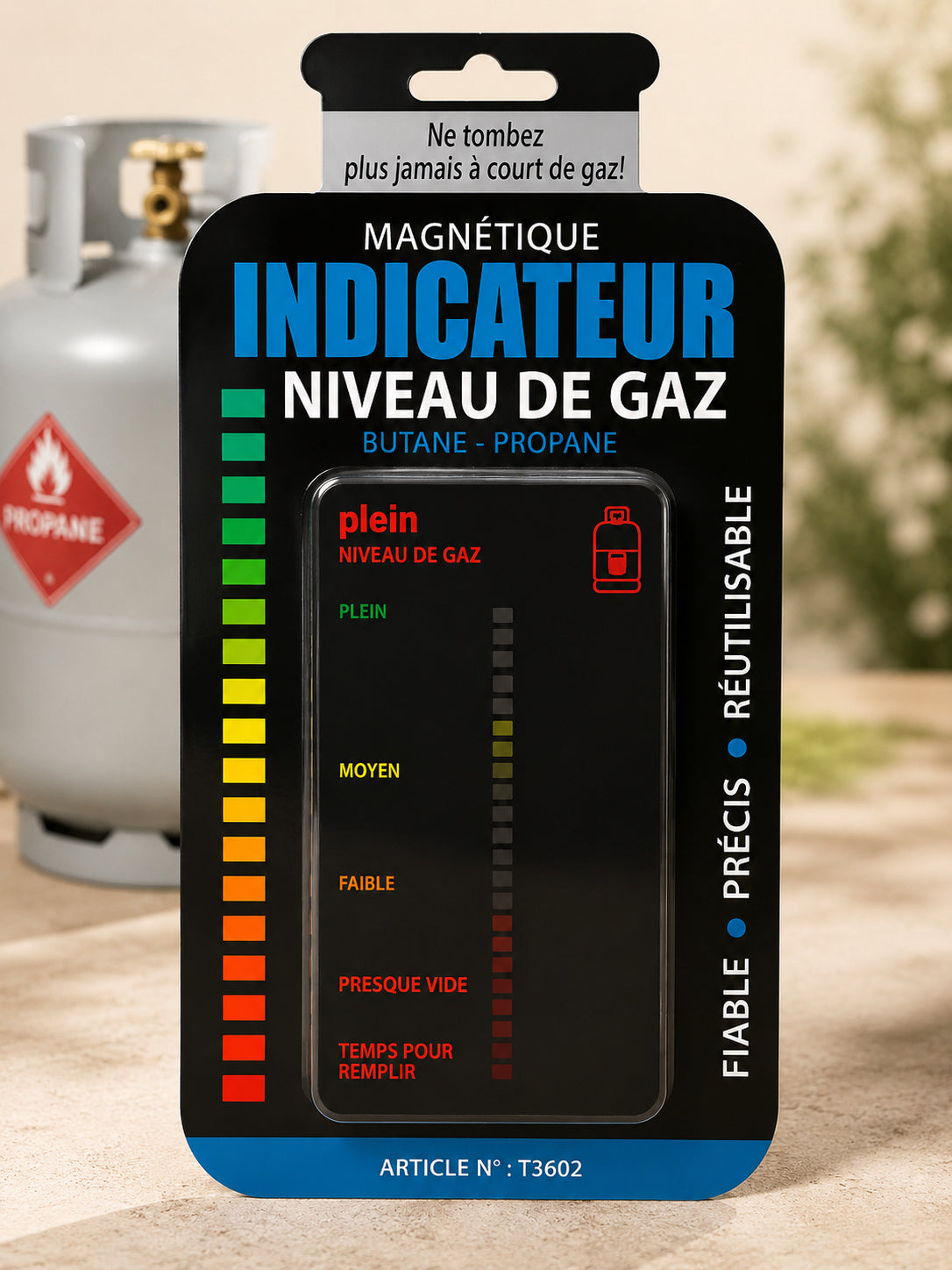 Indicateur de gaz de propane (magnétique)