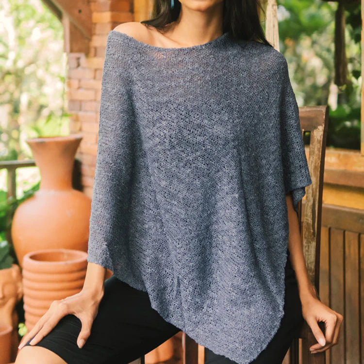 Poncho en maille légère