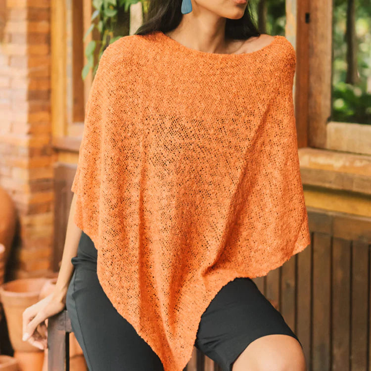 Poncho en maille légère