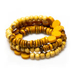 Bracelet spirale en bille de bois