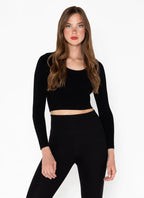 Top À Encolure Dégagée En Bambou L/S Crop / C est Moi