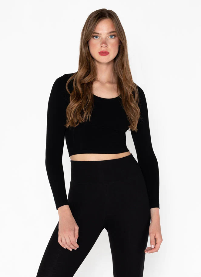 Top À Encolure Dégagée En Bambou L/S Crop / C est Moi