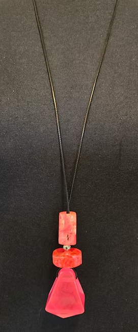 Collier en résine Rose