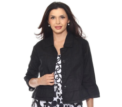 Veste en lin avec volants Tango Mango