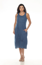 Robe sans manche en lin Tango Mango (style denim)