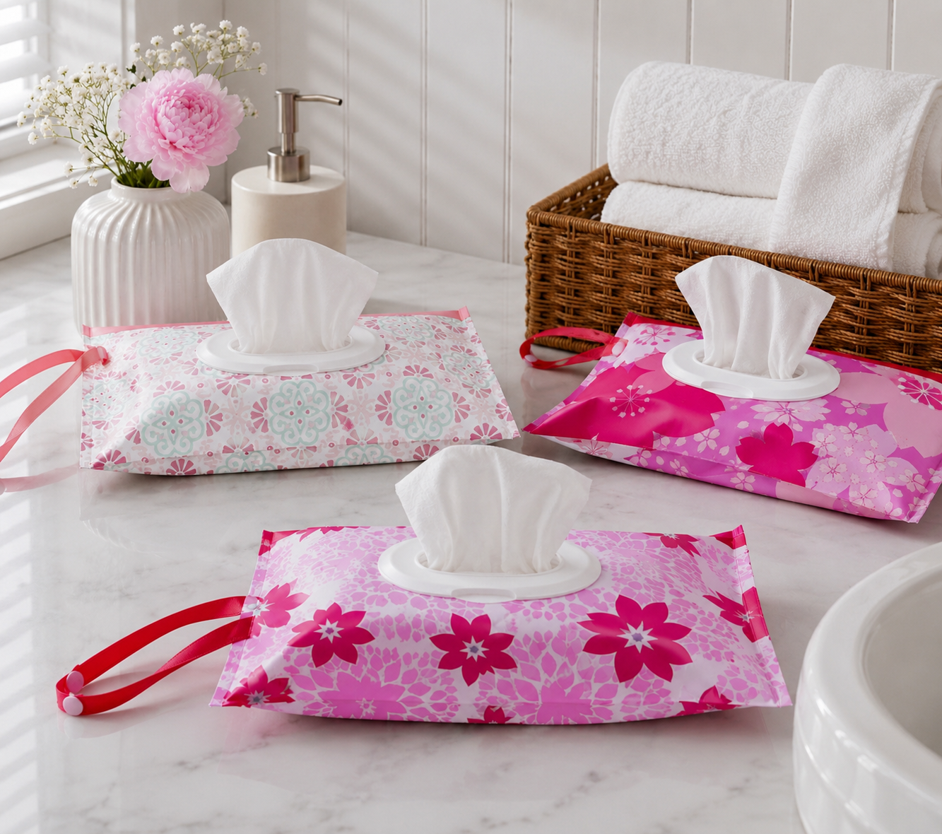 Sac réutilisable pour serviette humide ou mouchoir