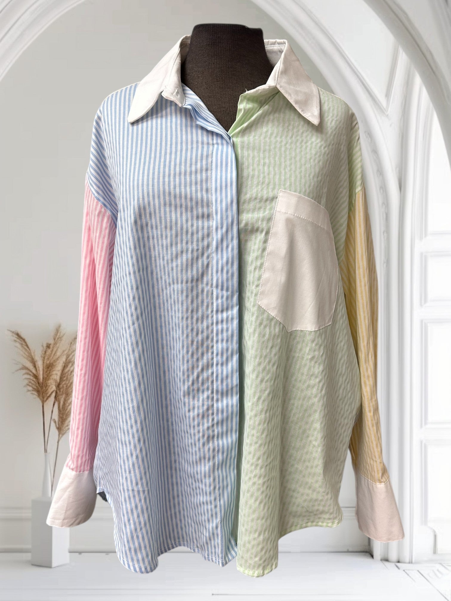 Blouse rayé multicolore