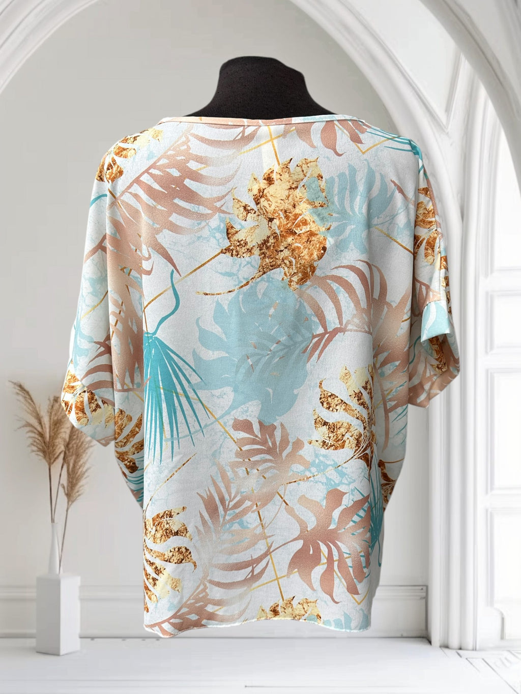 Blouse à motif de palmier