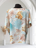 Blouse à motif de palmier