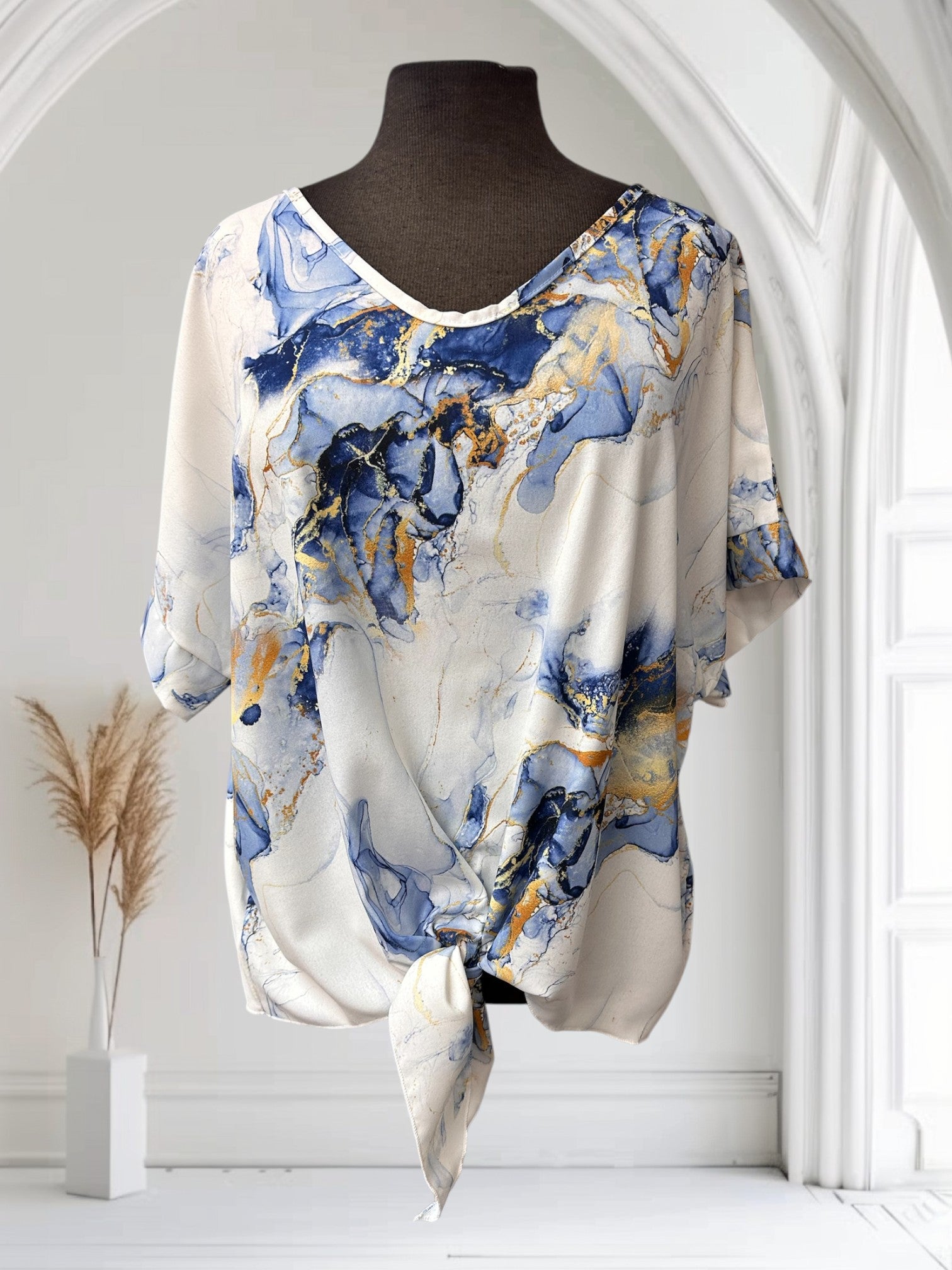 Blouse à motif de palmier