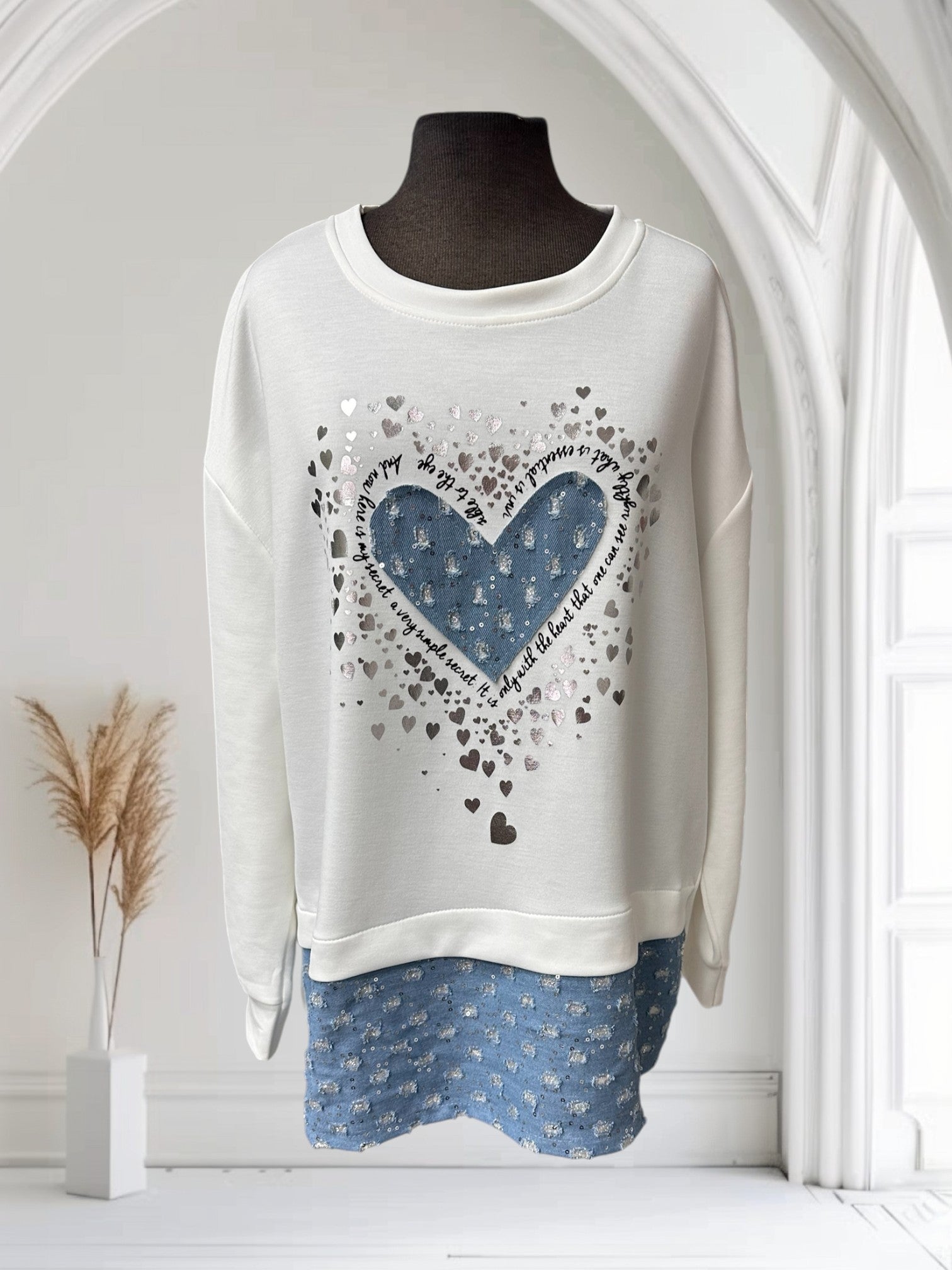 Chandail (cœur en jeans)