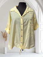 Blouse avec broderie de fleurs