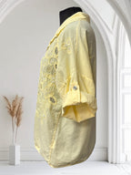 Blouse avec broderie de fleurs