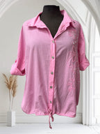 Blouse avec broderie de fleurs