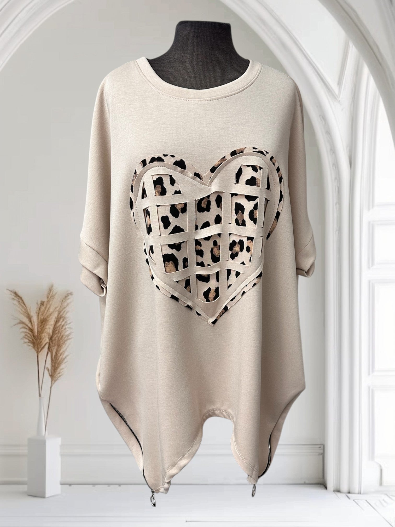 T-shirt (Coeur léopard)