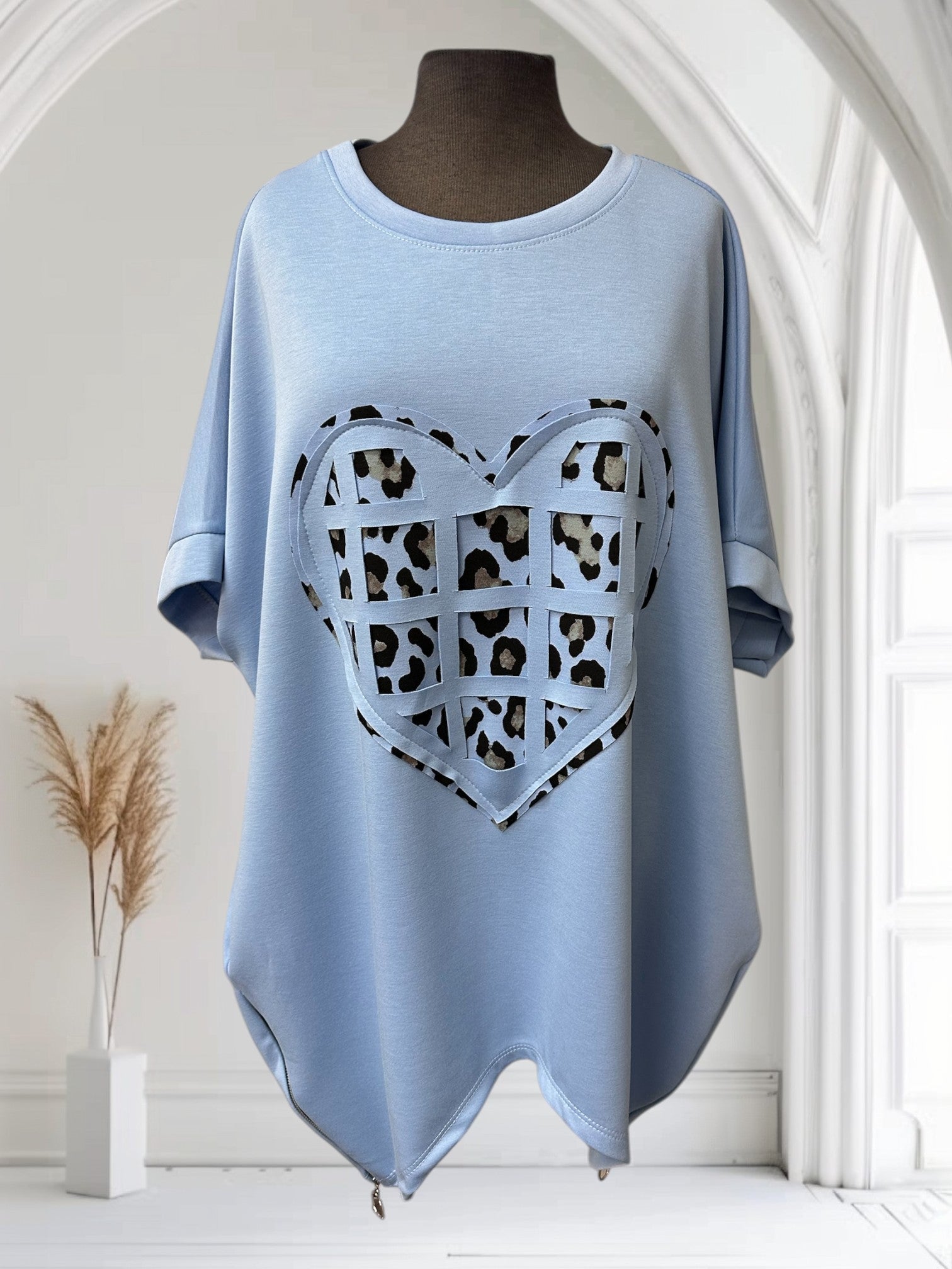 T-shirt (Coeur léopard)