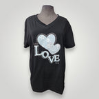 T-shirt col en V (love)