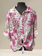Blouse (motif feuillage)