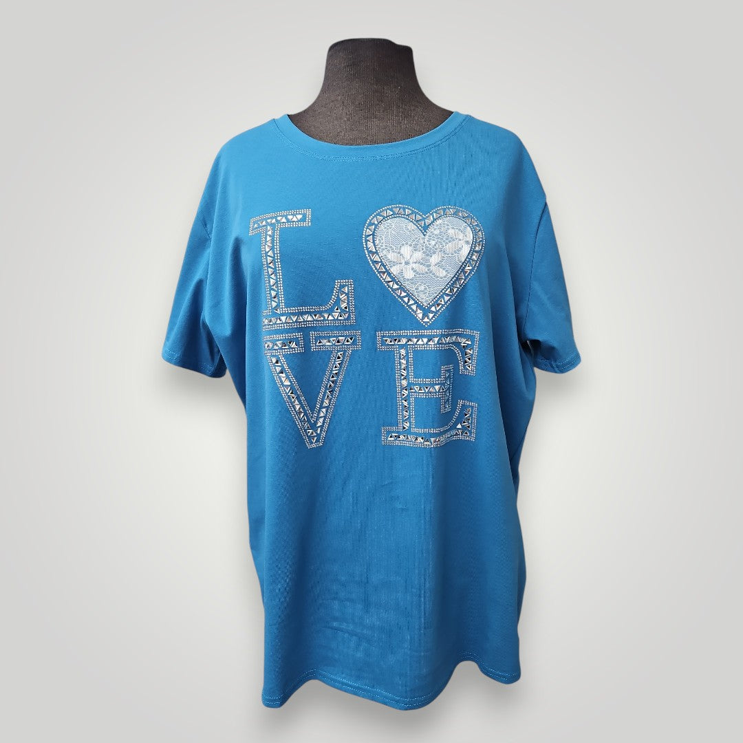 T-shirt col rond (love)