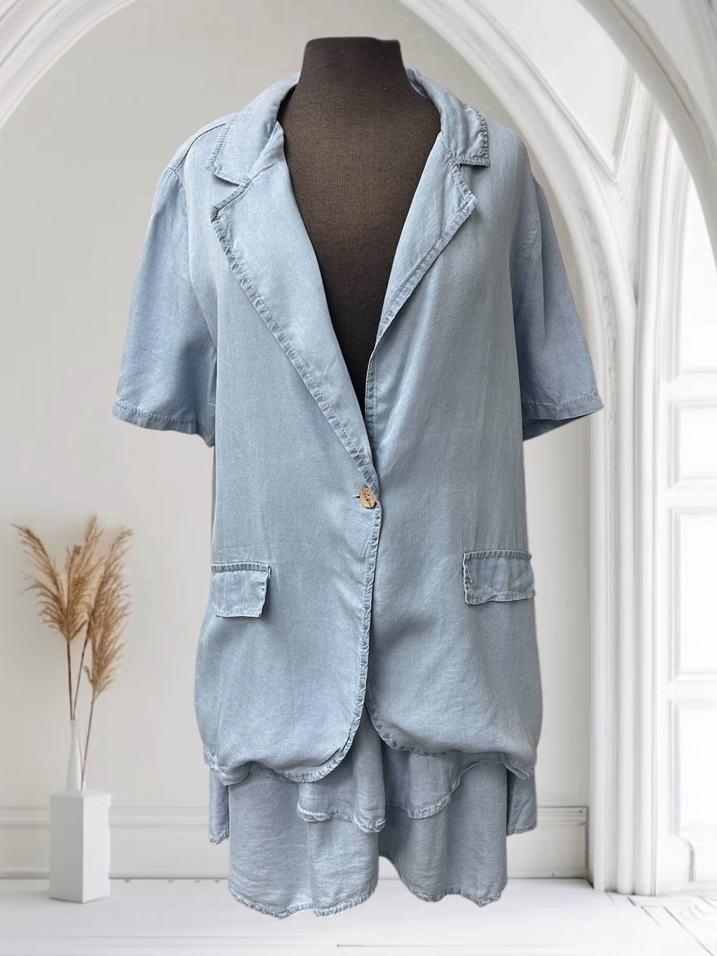 Ensemble chemise et jupe en tencel