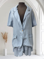 Ensemble chemise et jupe en tencel