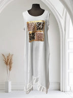 Robe sans manche (paillettes et léopard)