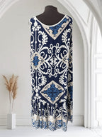 Robe à motif sans manche