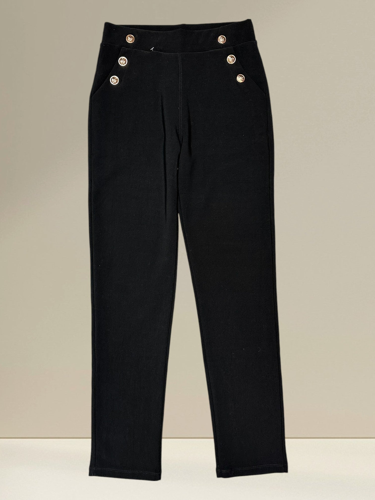 Pantalon (boutons or)