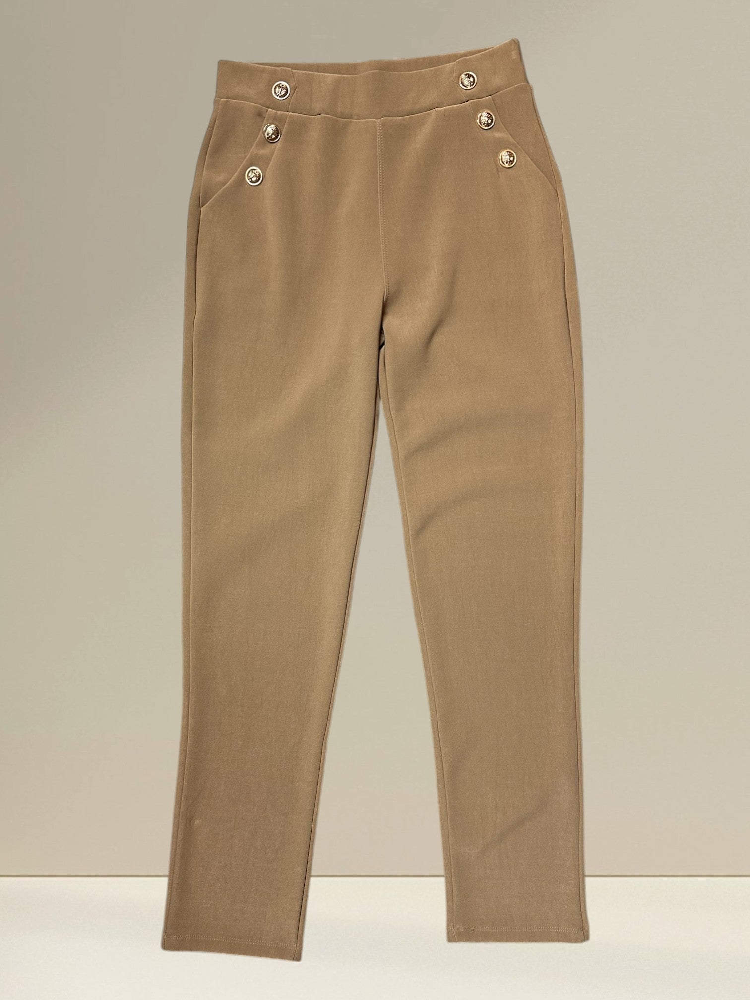 Pantalon (boutons or)