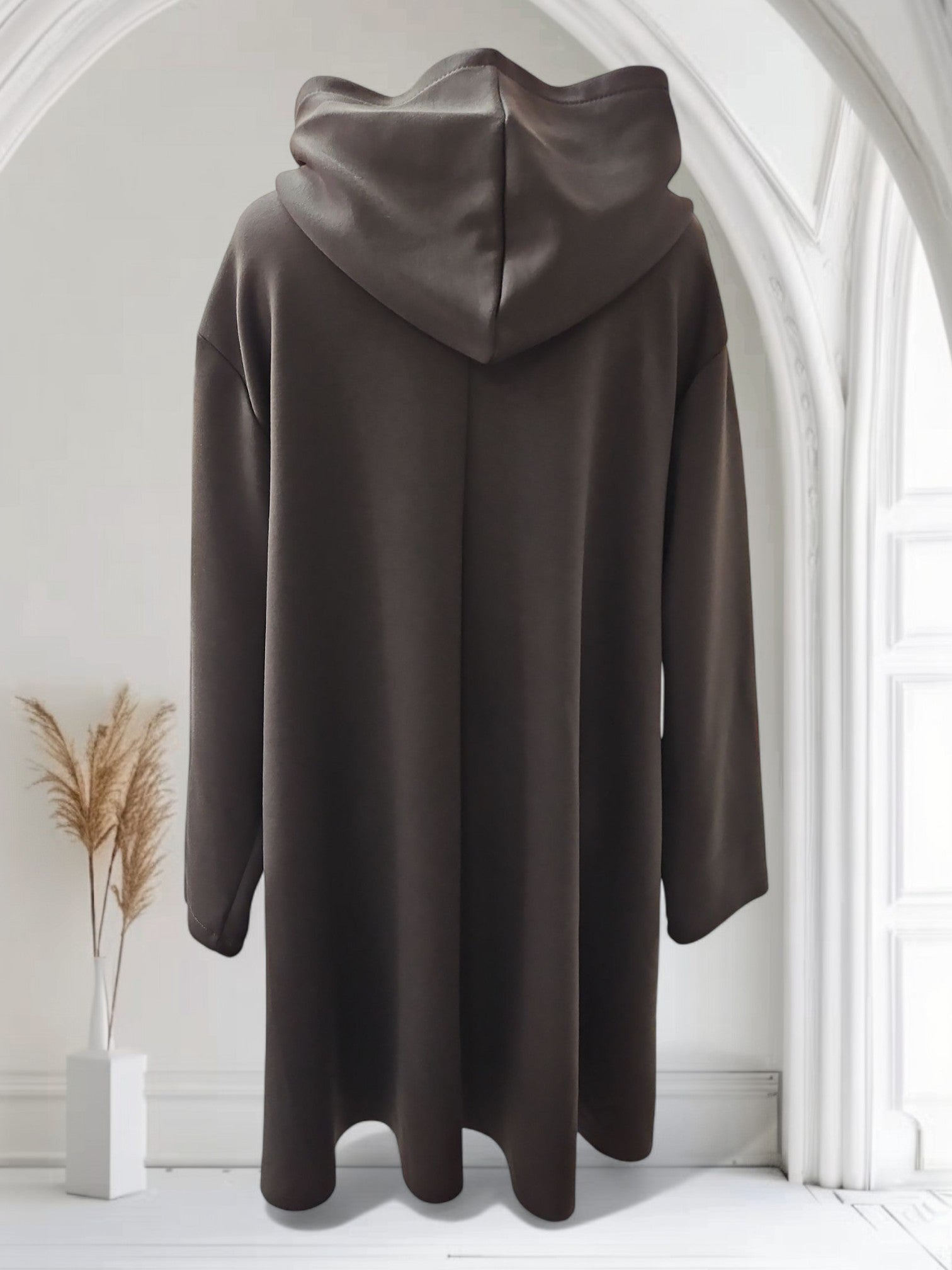 Veste à capuchon avec motif carreauté