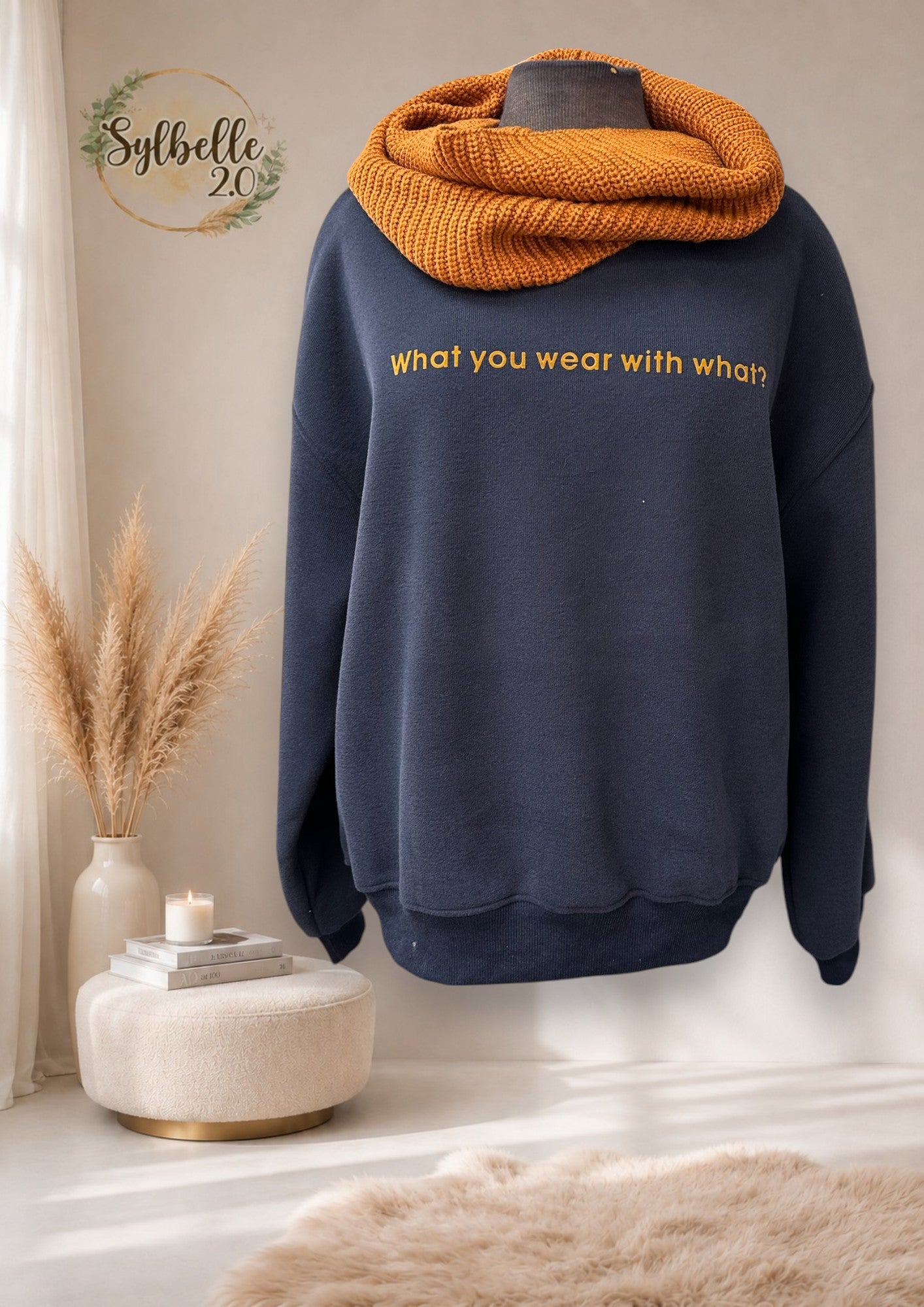 Crewneck avec foulard (what you wear with that?)