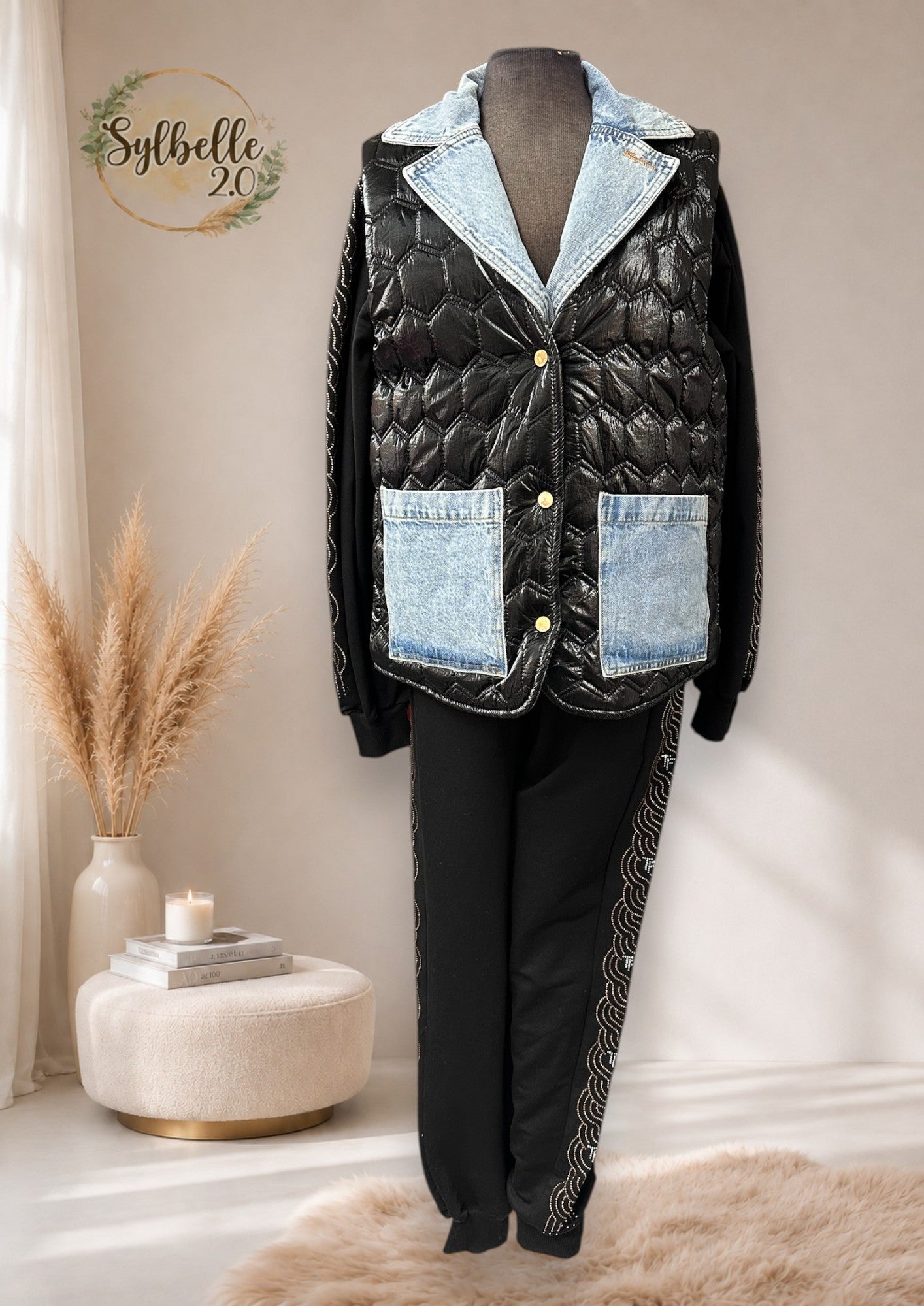 Ensemble 3 morceaux (avec veste sans manches)