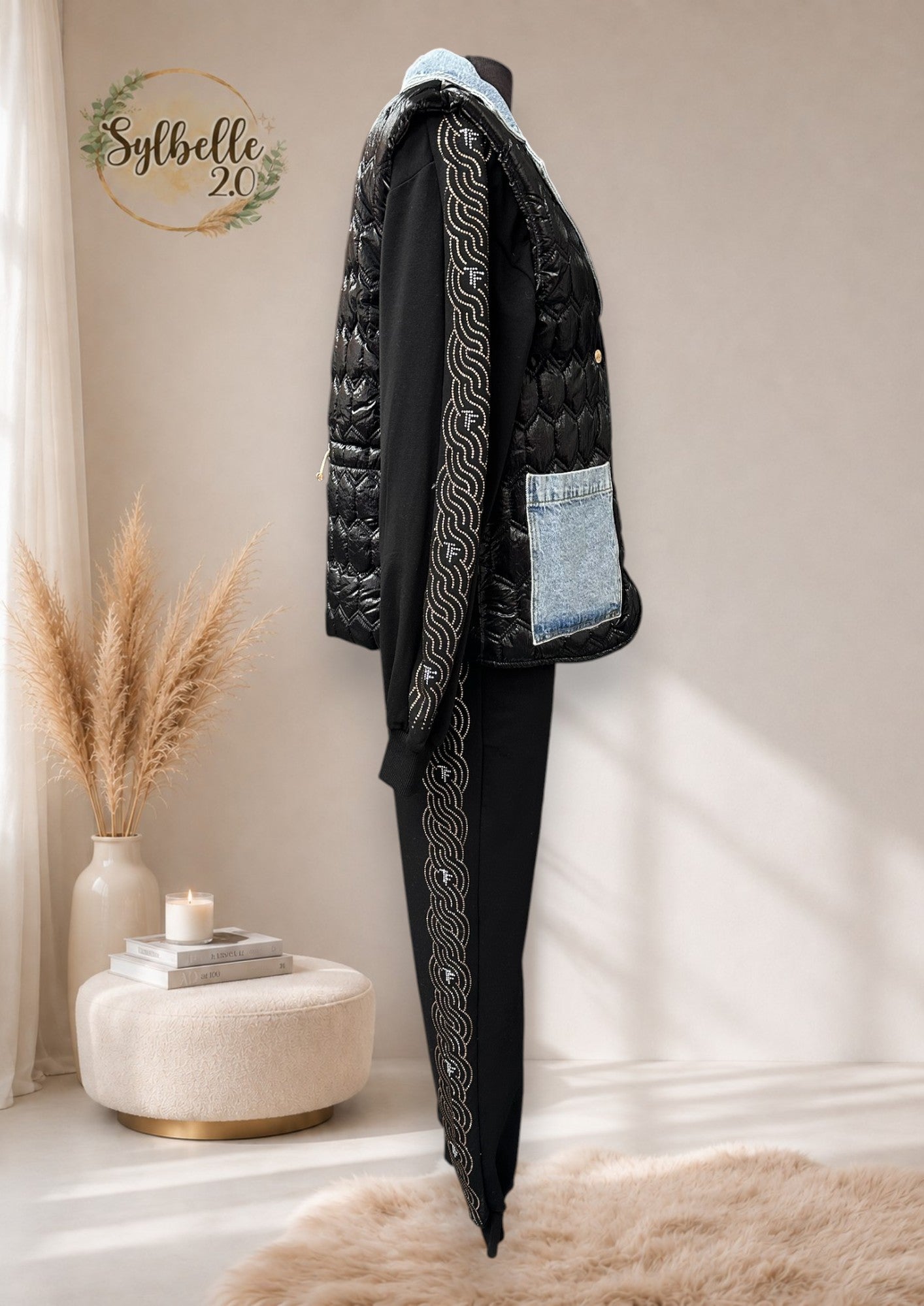 Ensemble 3 morceaux (avec veste sans manches)