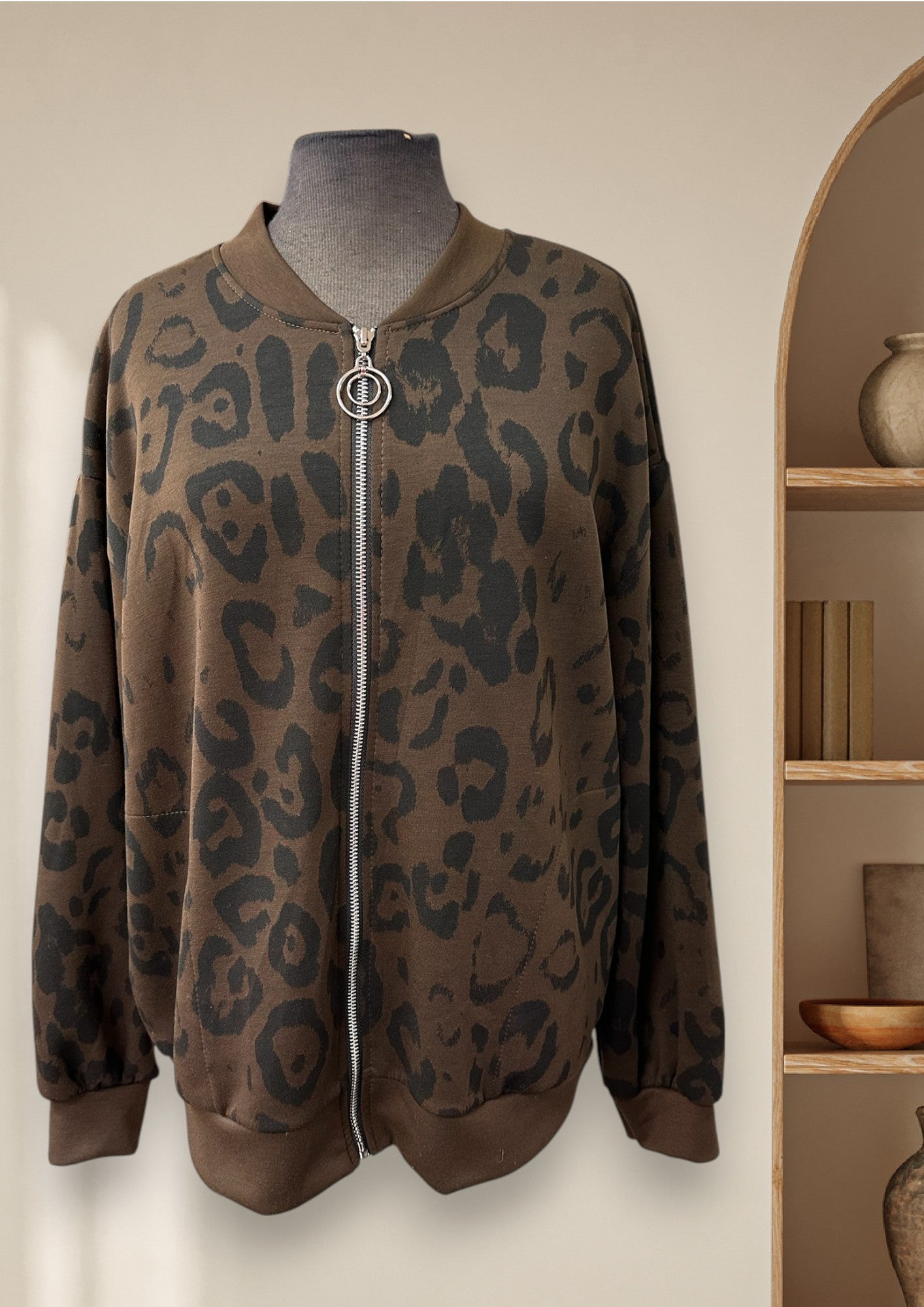 Veste bomber léopard