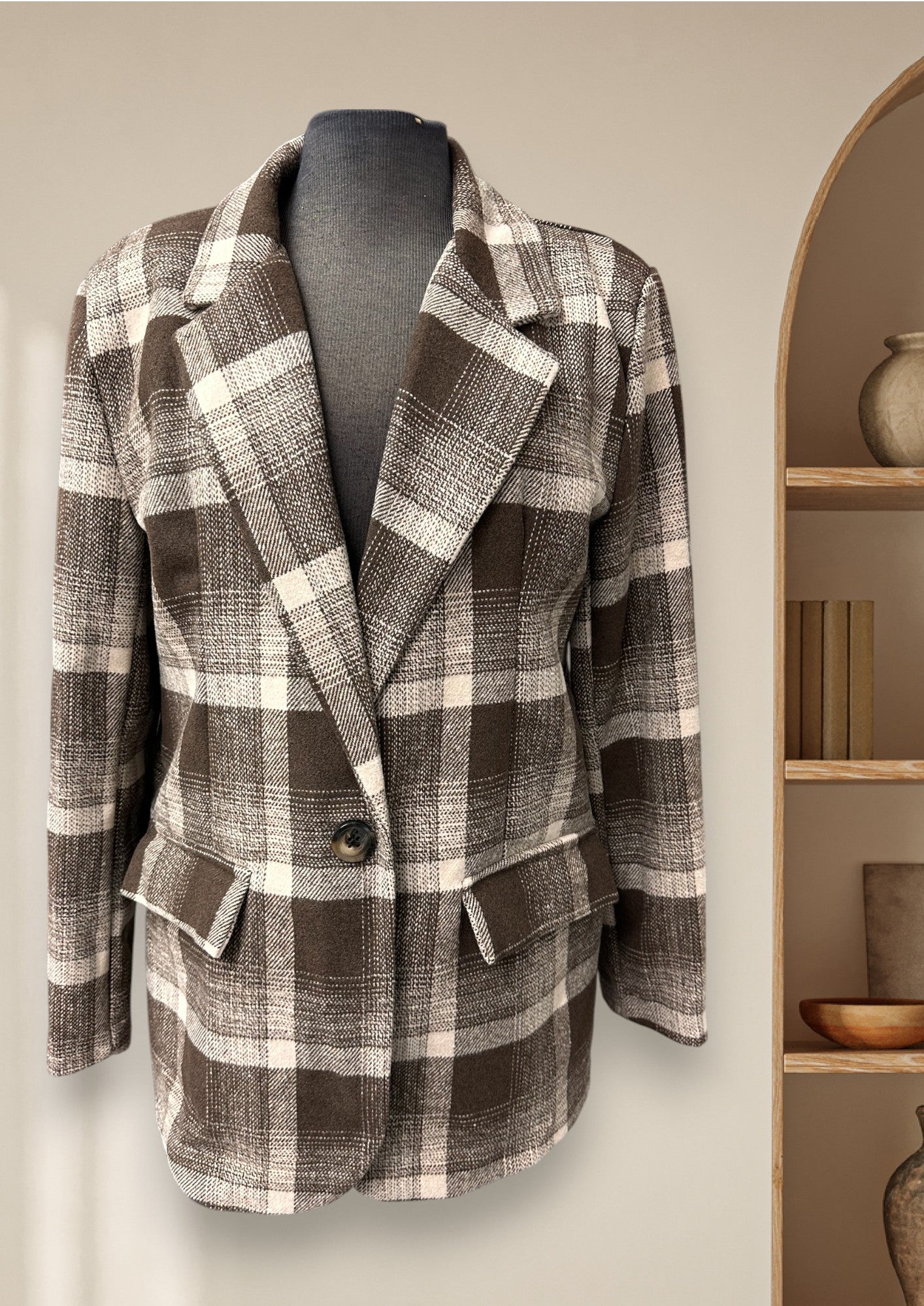 Manteau/veston carreauté