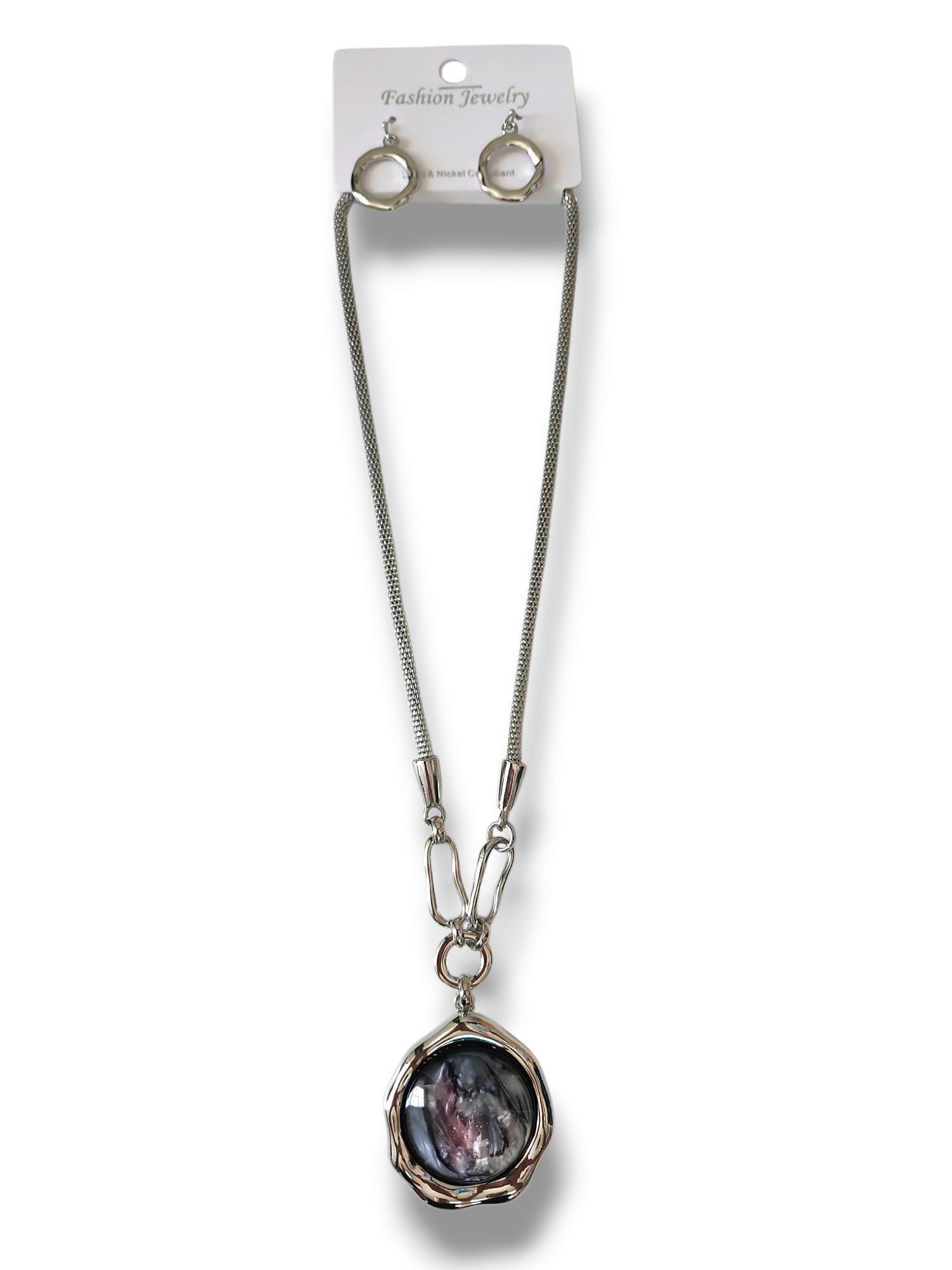Collier et boucles d'oreilles en Nickel