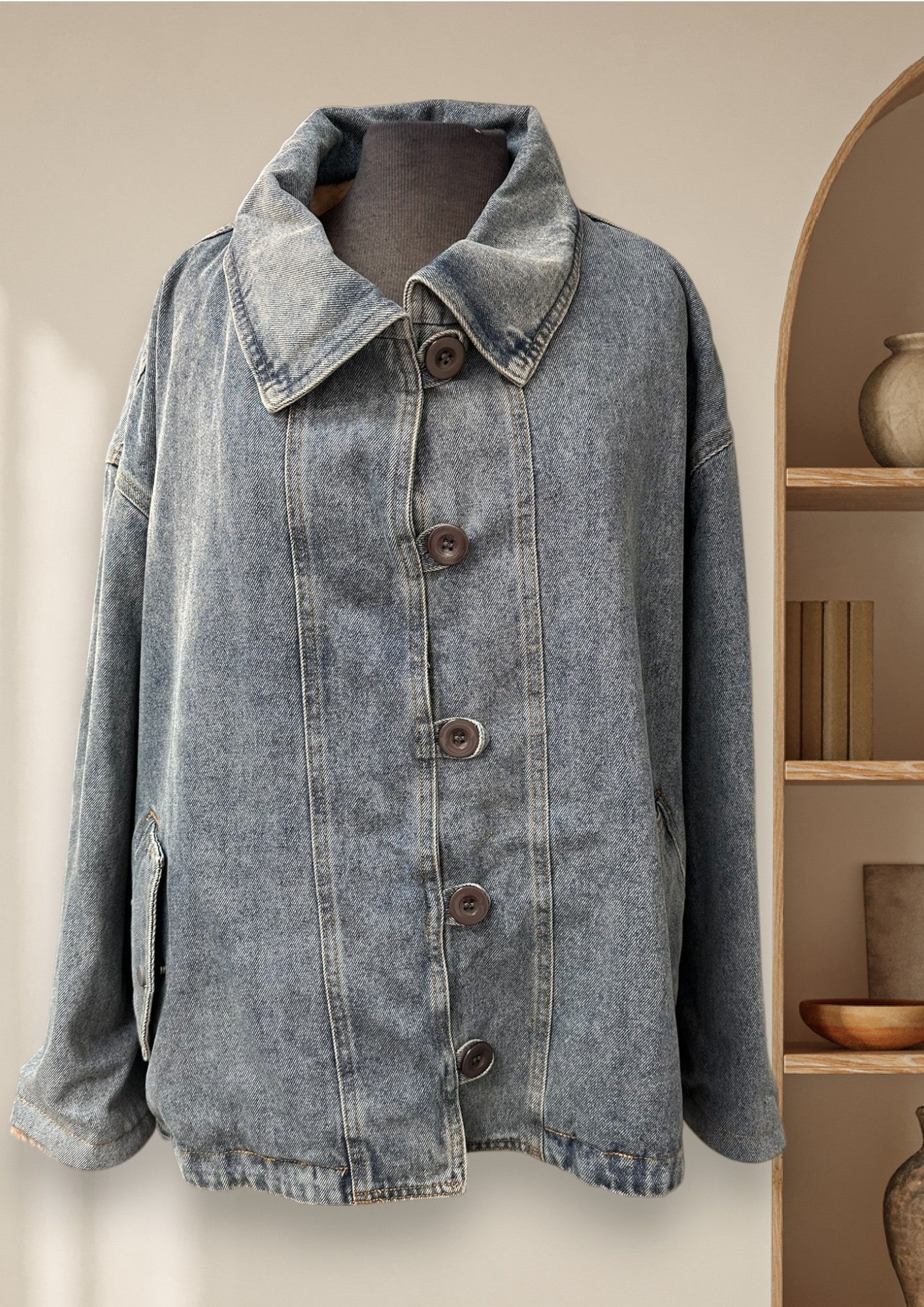 Manteau Jeans / Fausse Fourrure