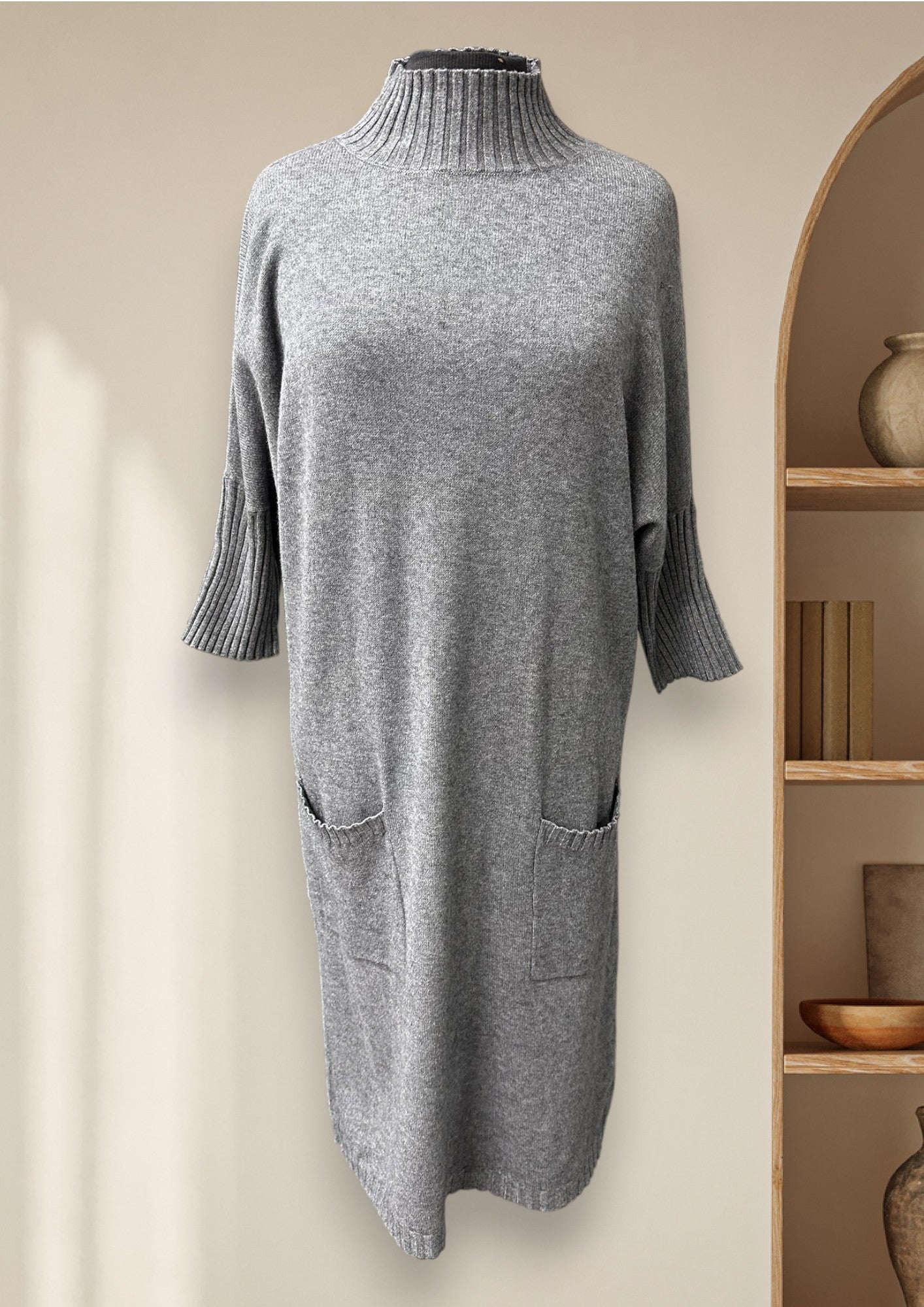 Robe à mock neck