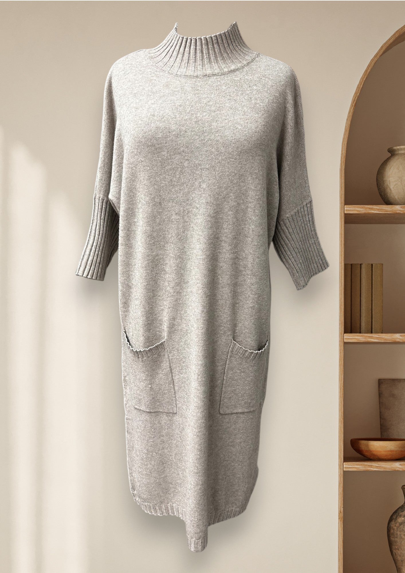 Robe à mock neck