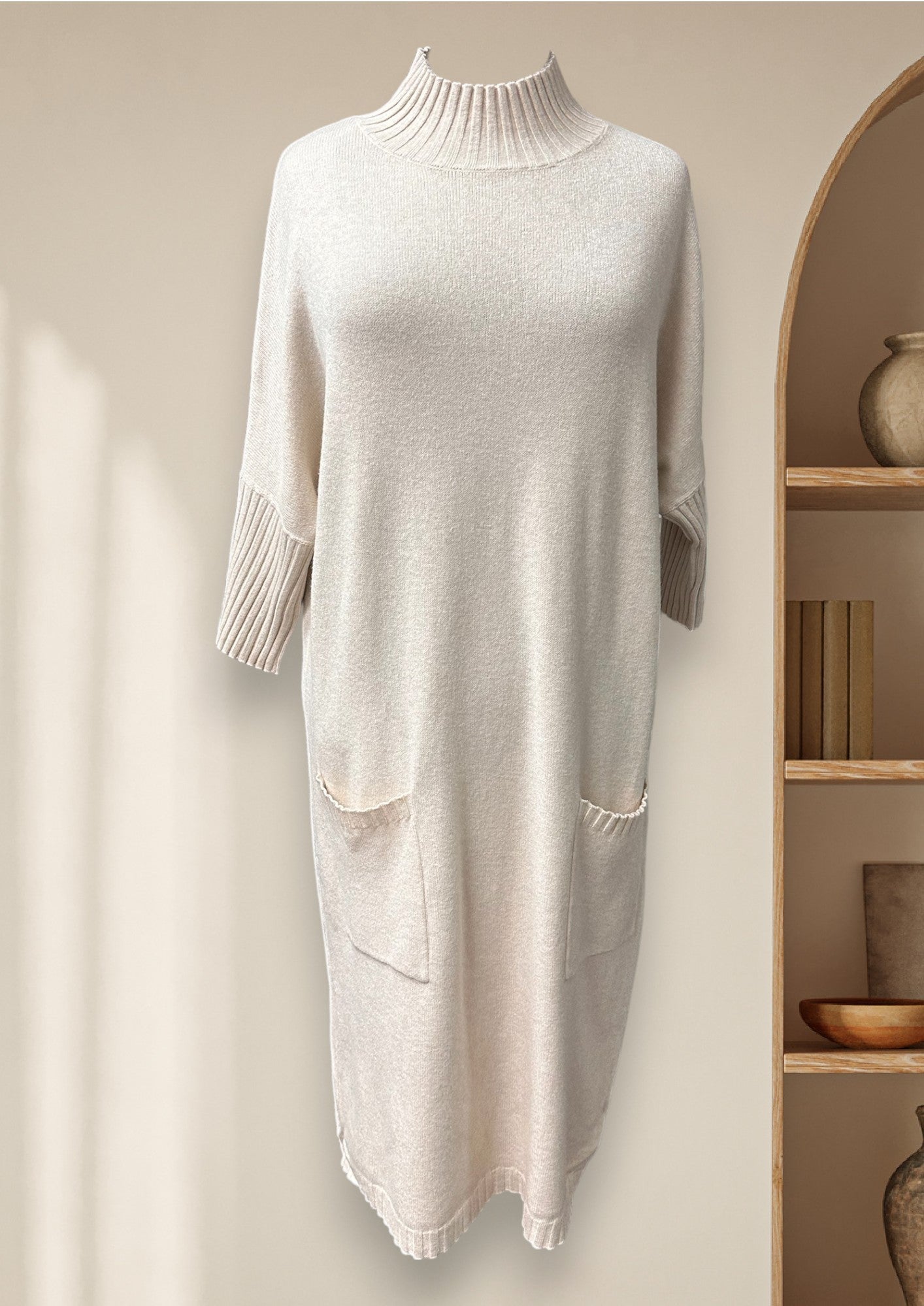 Robe à mock neck