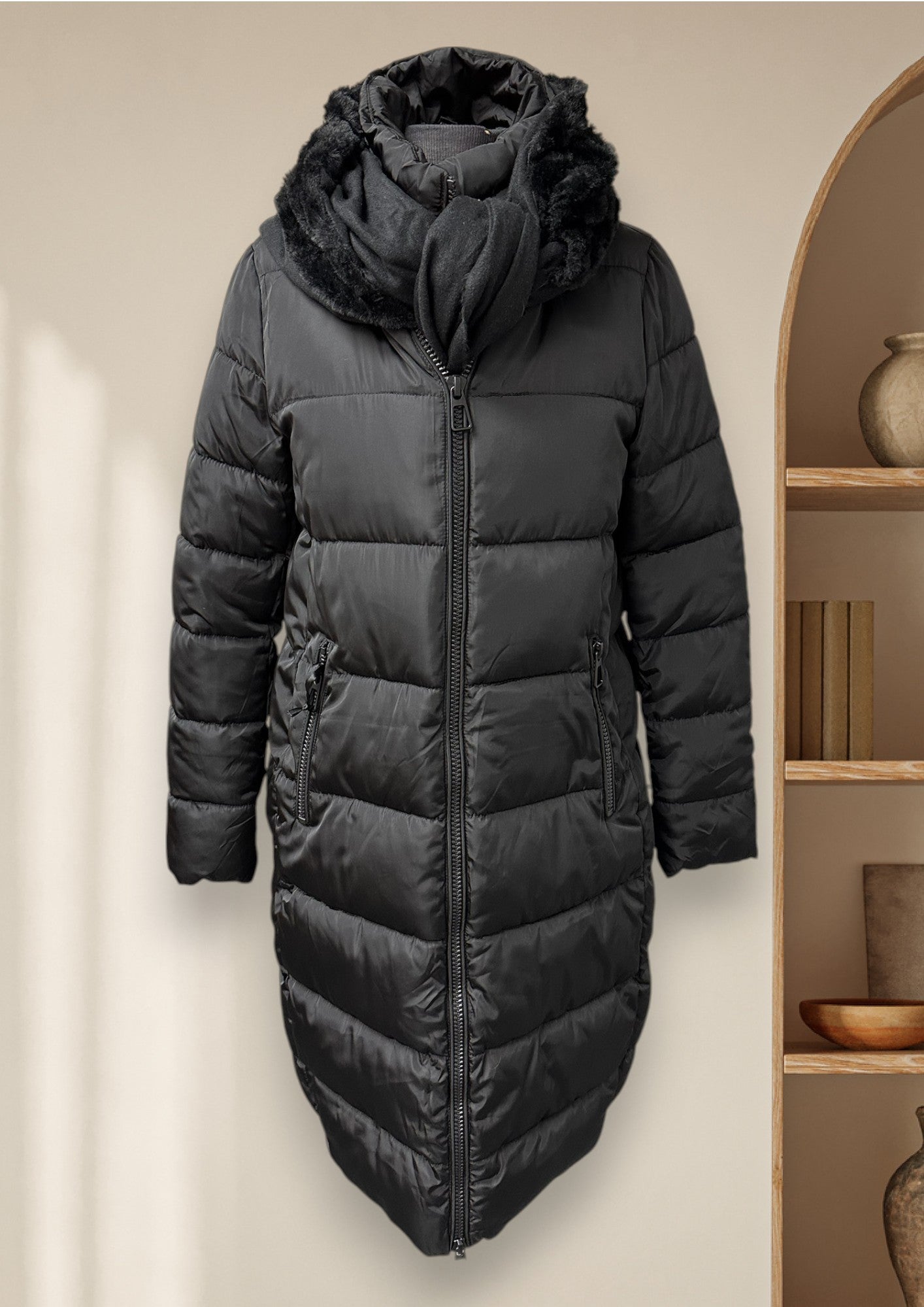 Manteau d'hiver avec foulard